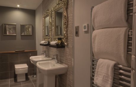 Bathroom of the Dean View Suite at Barony Castle