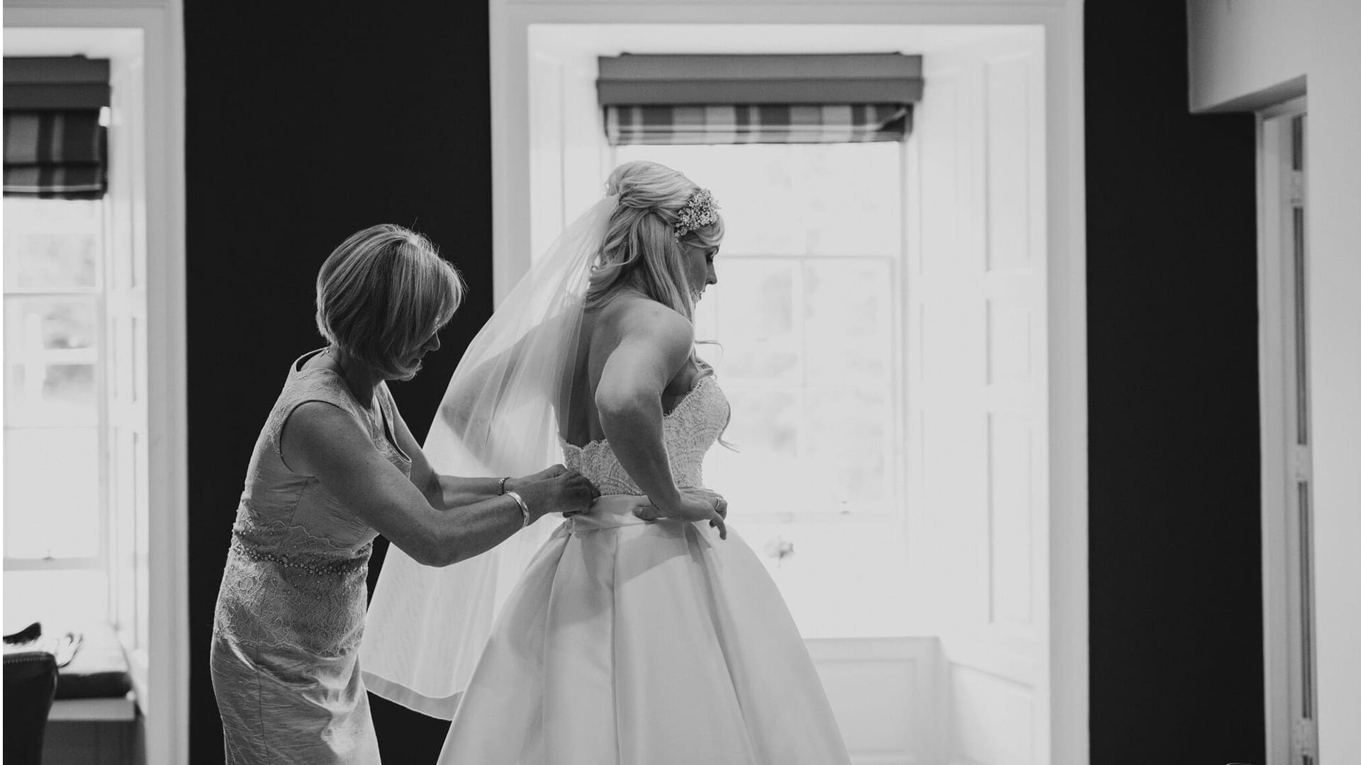 wedding_bride Bride getting ready at Barony Castle